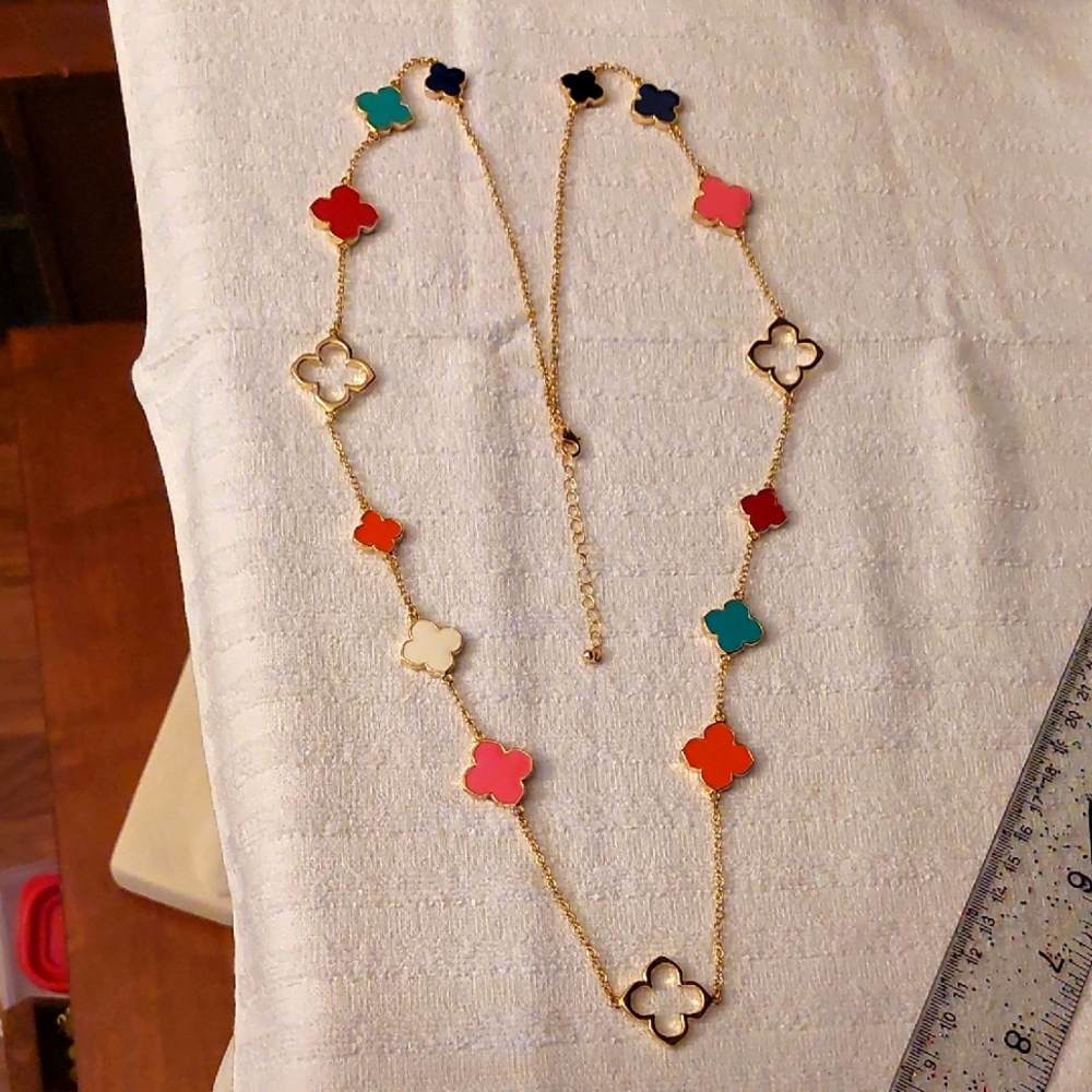 Multicolor Clover Necklace